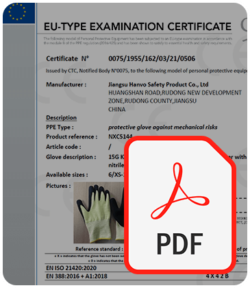 NXC5144 - Kumlu Nitril Kaplama Eldiven